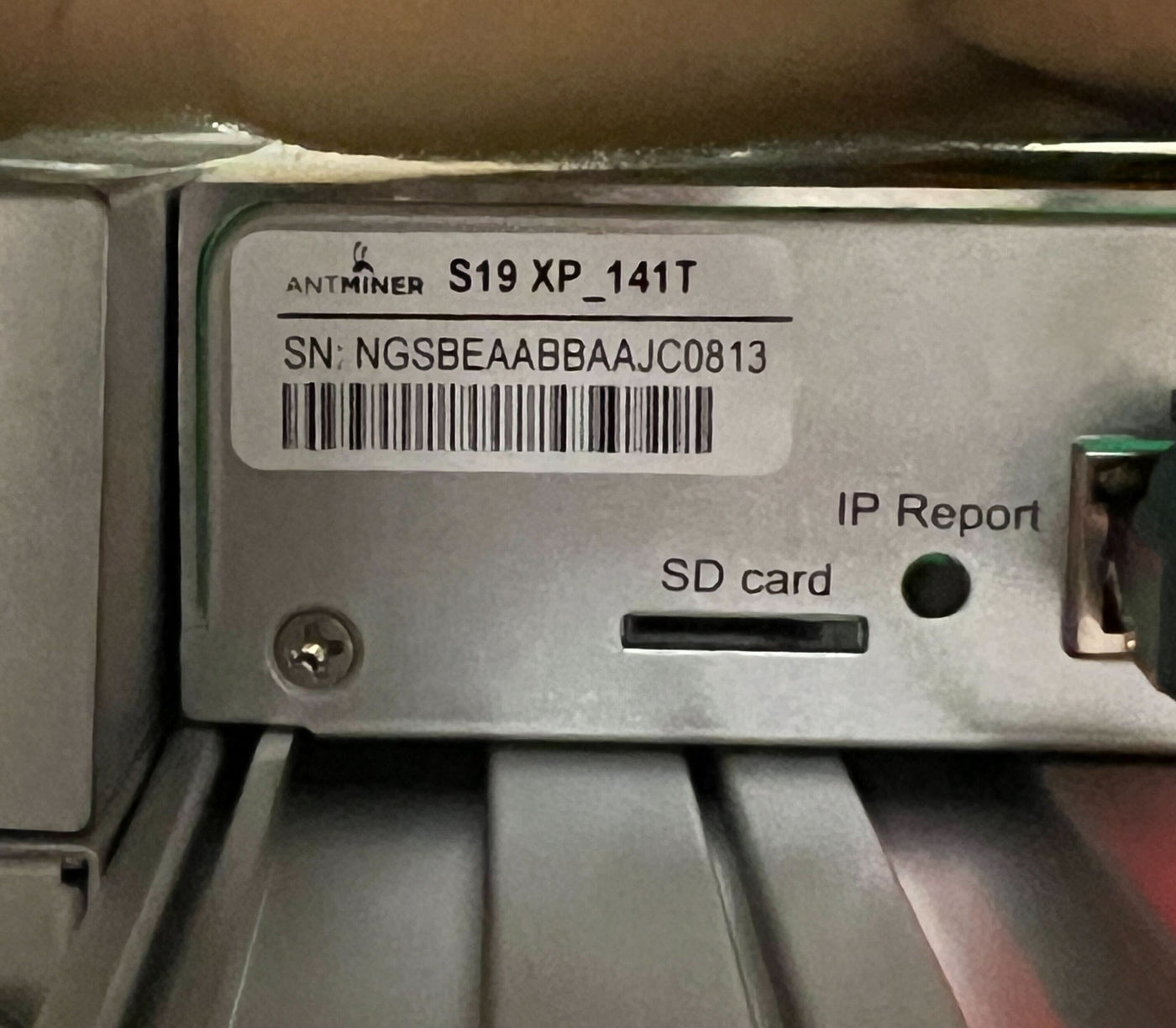 $.085 Hosting - Split Shares Beta - NEW Bitmain Antminer S19 XP 141 TH/s - Serial #: NGSBEAABBAAJC0813