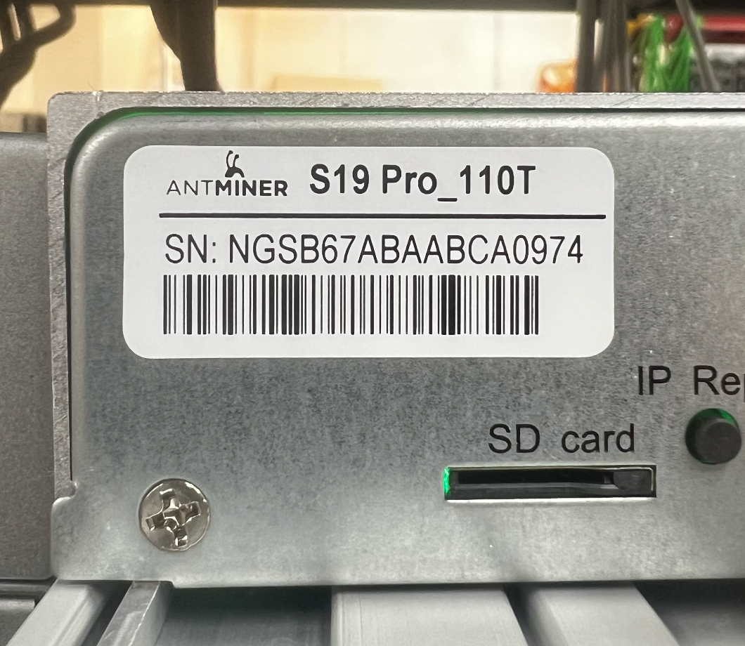 Split Shares Beta - NEW Bitmain S19 Pro 110 TH/s - Serial #:NGSB67ABAABCA0974